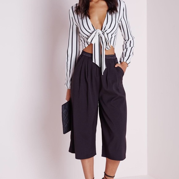 Missguided stripe tie front crop top - Picture 4 of 10